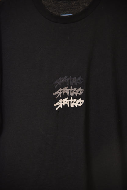 TRIPLE EMBROIDER TEE BLACK